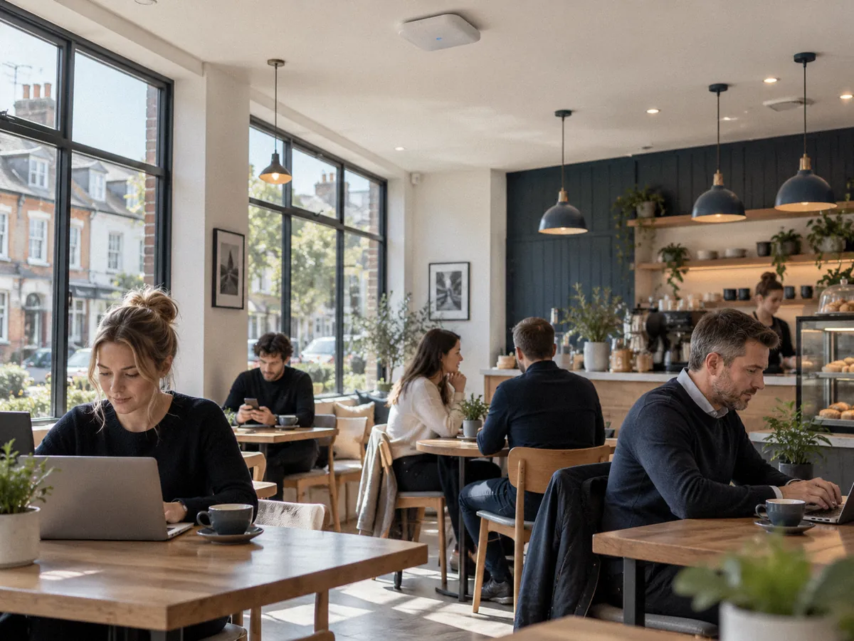 A bright independent cafe interior